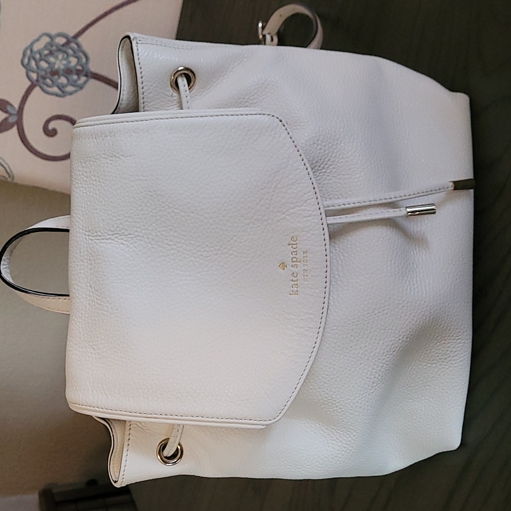 Kate Spade white backpack